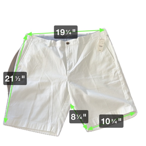 NWT  BROOKS BROTHERS 40 White Flat Front Soft Shorts GOLF Club Sporty Dress - Picture 3 of 10